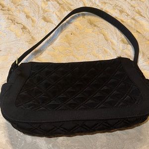 Vera Bradley black mini quilted shoulder bag